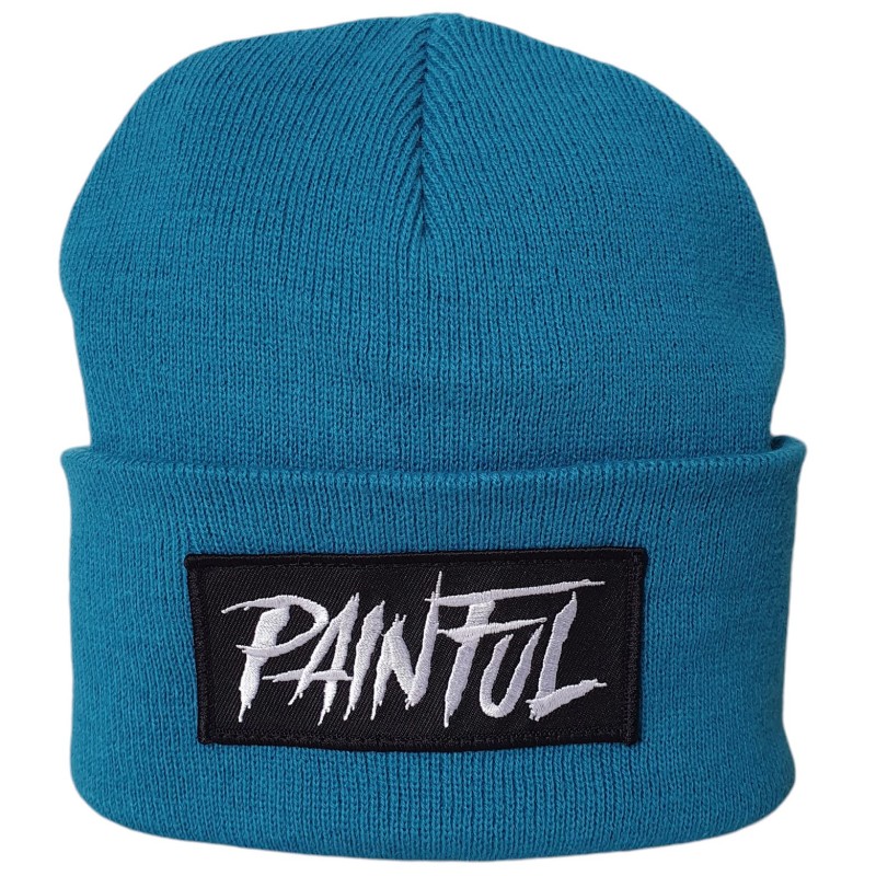 Painful clothing - teal trash beanie