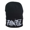 black embroidery beanie